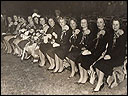 Homecoming Queen, Frankie (Moore) Snipes, her attendants and sponsers.